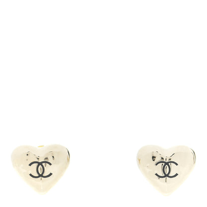 Chanel CC Heart Earrings Gold 1 of 5