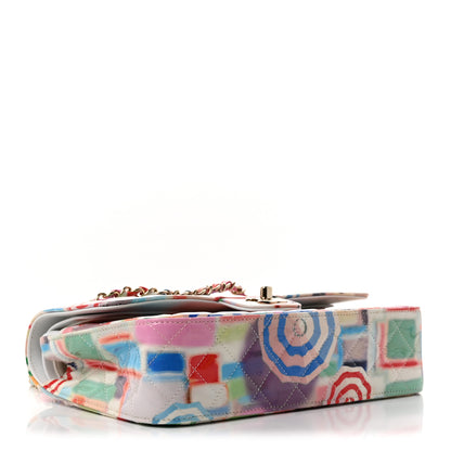 Chanel Patent Calfskin Printed Quilted Medium Double Flap Multicolor 4 of 10