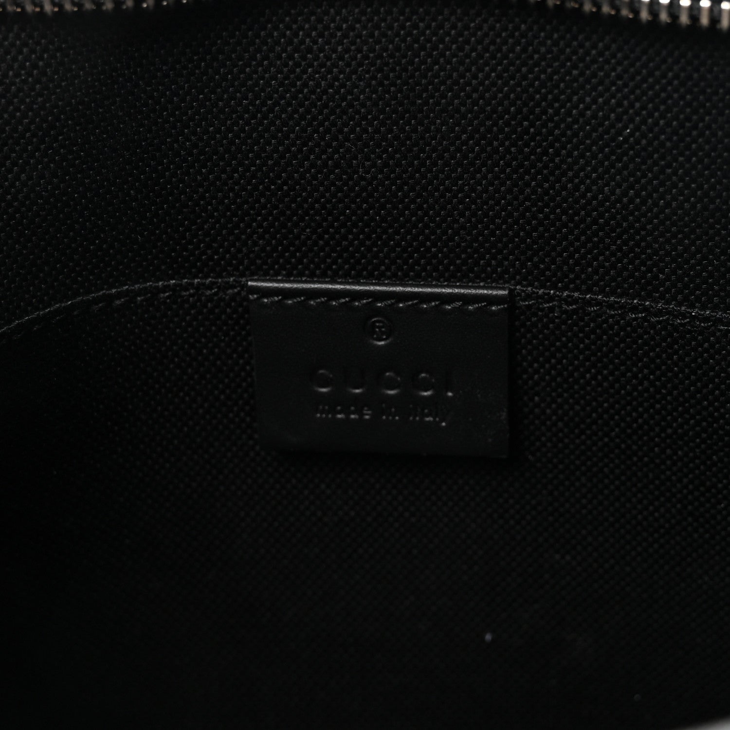 Gucci GG Supreme Monogram Selleria Calfskin Web New Web Cosmetic Case Black 6 of 7