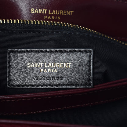 Saint Laurent Velvet Y Quilted Monogram Toy Loulou Crossbody Bag French Burgundy 7 of 9