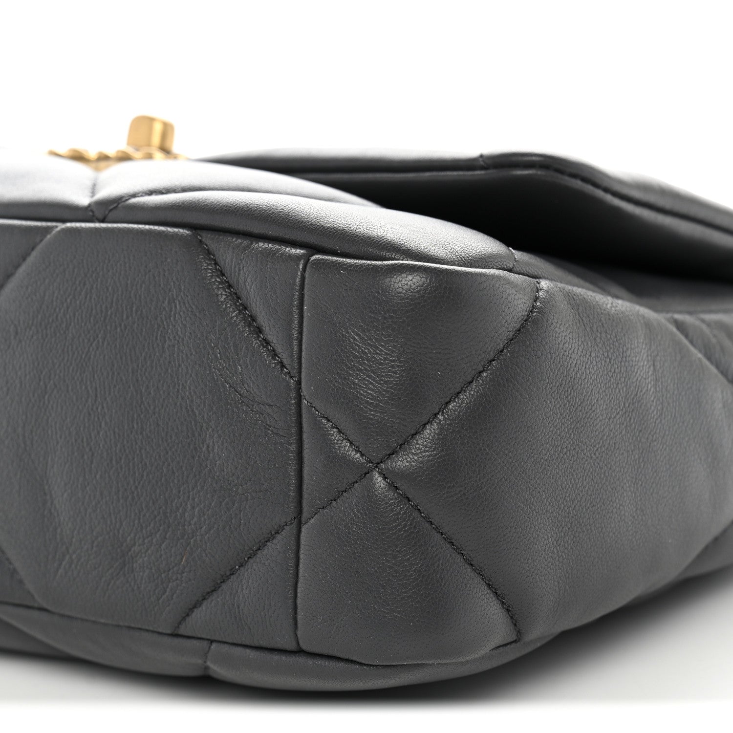 Chanel Lambskin Quilted Medium Chanel 19 Flap Dark Grey 10 of 10