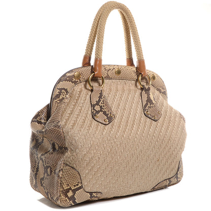 Prada Jute Python Large Frame Bag 3 of 9