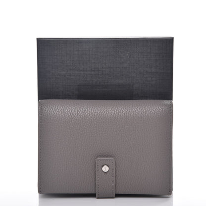 Saint Laurent Grained Calfskin Sac De Jour Compact Wallet Fog 8 of 8