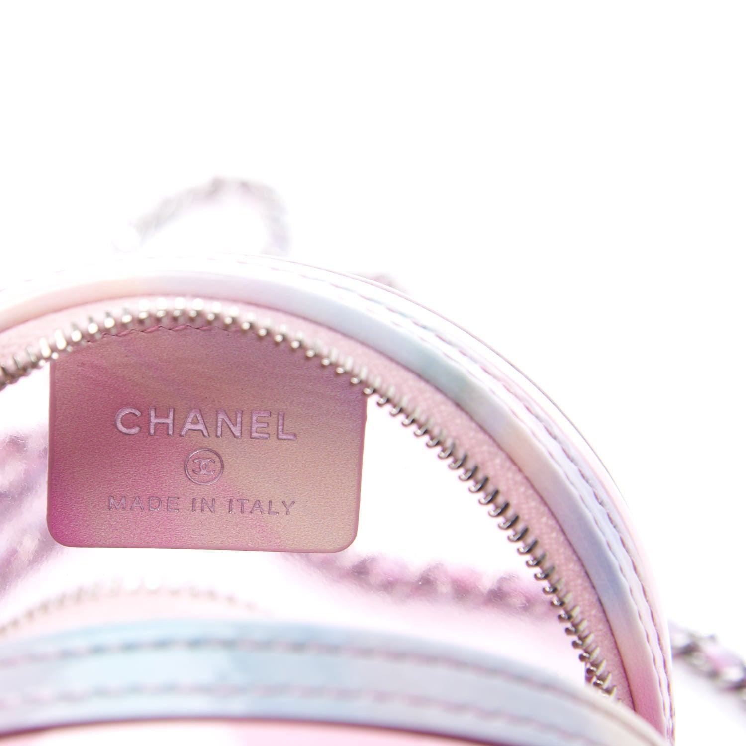 Chanel PVC Lambskin Filigree Round Clutch With Chain Pink 8 of 10