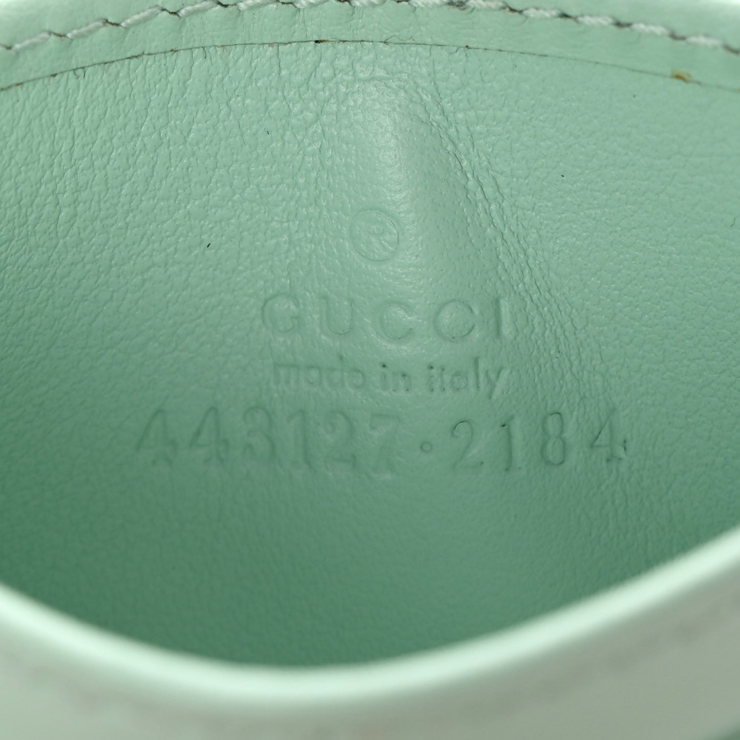 Calfskin Matelasse GG Marmont Card Holder Water Green