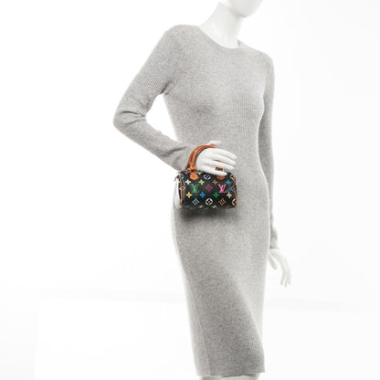 Louis Vuitton Monogram Multicolor Mini Sac HL Speedy Black 2 of 7