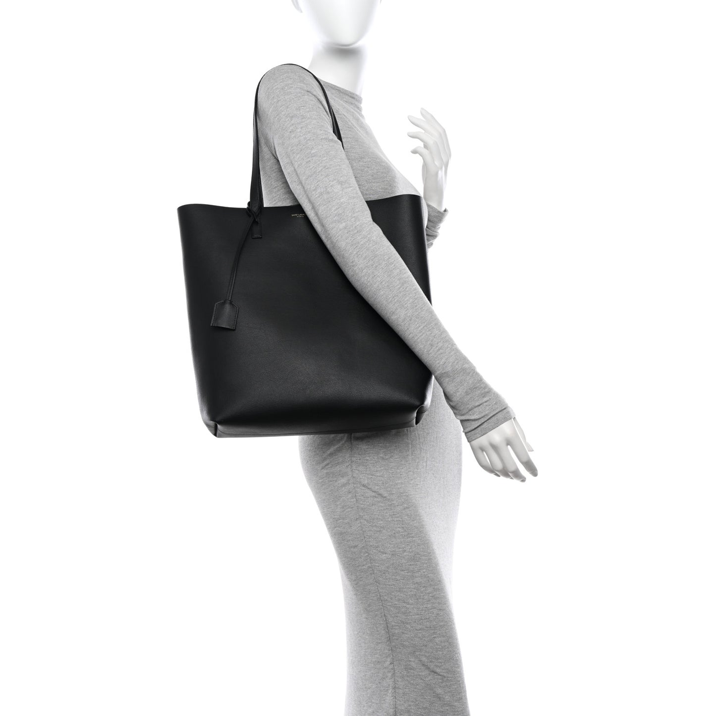 Calfskin North-South Shopping Tote Black