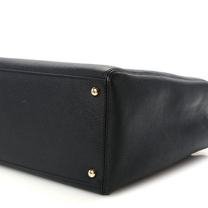 Chanel Calfskin Cerf Executive Shopper Tote Black 10 of 10
