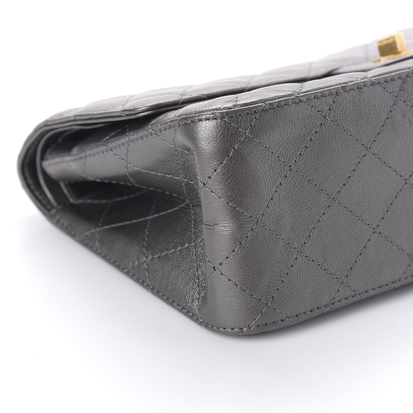 Metallic Calfskin Quilted 2.55 Reissue 226 Flap Charcoal