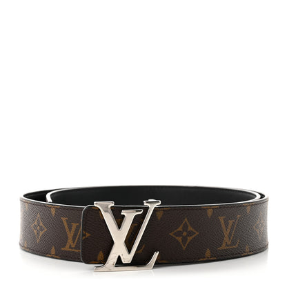 Louis Vuitton Calfskin Monogram 40mm LV Initiales Reversible Belt 95 38 Black 1 of 6