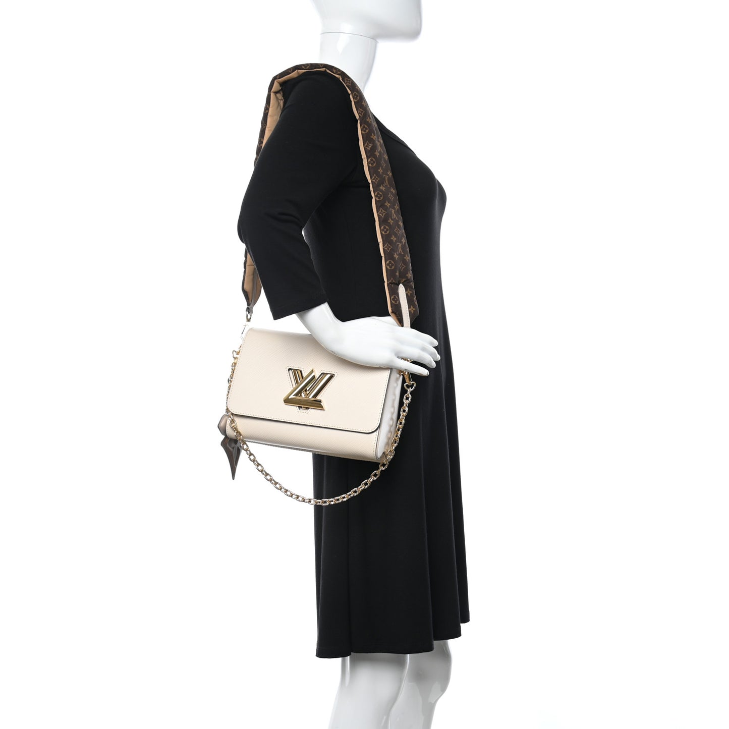 Epi Pillow Twist MM Shoulder Bag Cream