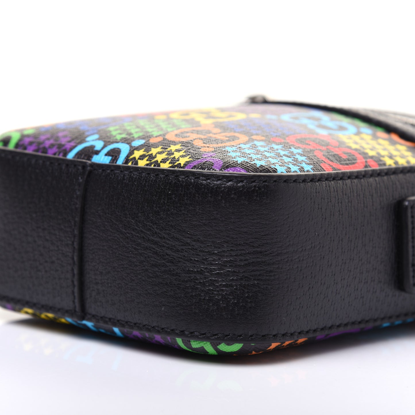 GG Supreme Monogram Psychedelic Messenger Bag Black