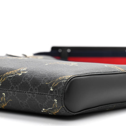 Gucci GG Supreme Monogram Tigers Web Messenger Bag Black Multicolor 10 of 11
