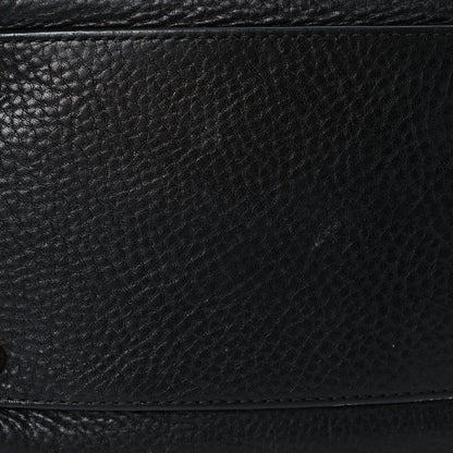 Burberry Grainy Calfskin House Check Small Maidstone Black 14 of 23