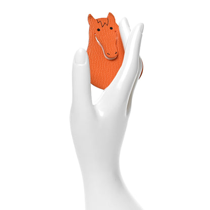 Hermes Chevre Mysore Horse Pikabook Bookmark Orange 2 of 5