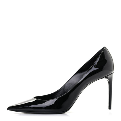 Saint Laurent Patent Calfskin Zoe 85 Pumps 38.5 Black 1 of 8