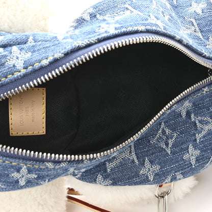 Louis Vuitton Denim Shearling Ski Vivienne Backpack Washed Jeans 5 of 9