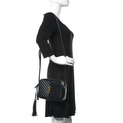 Saint Laurent Calfskin Matelasse Monogram Lou Camera Bag Black 2 of 10