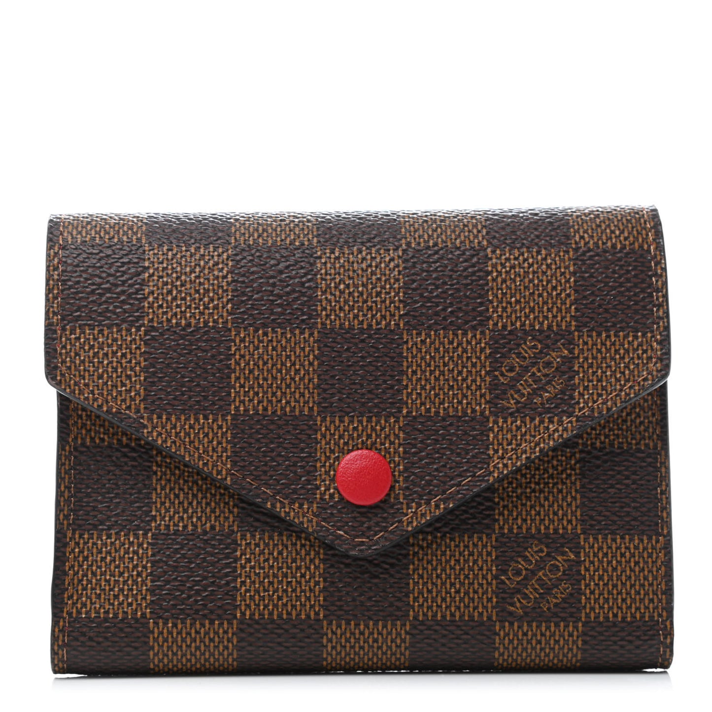 Damier Ebene Victorine Wallet Cherry