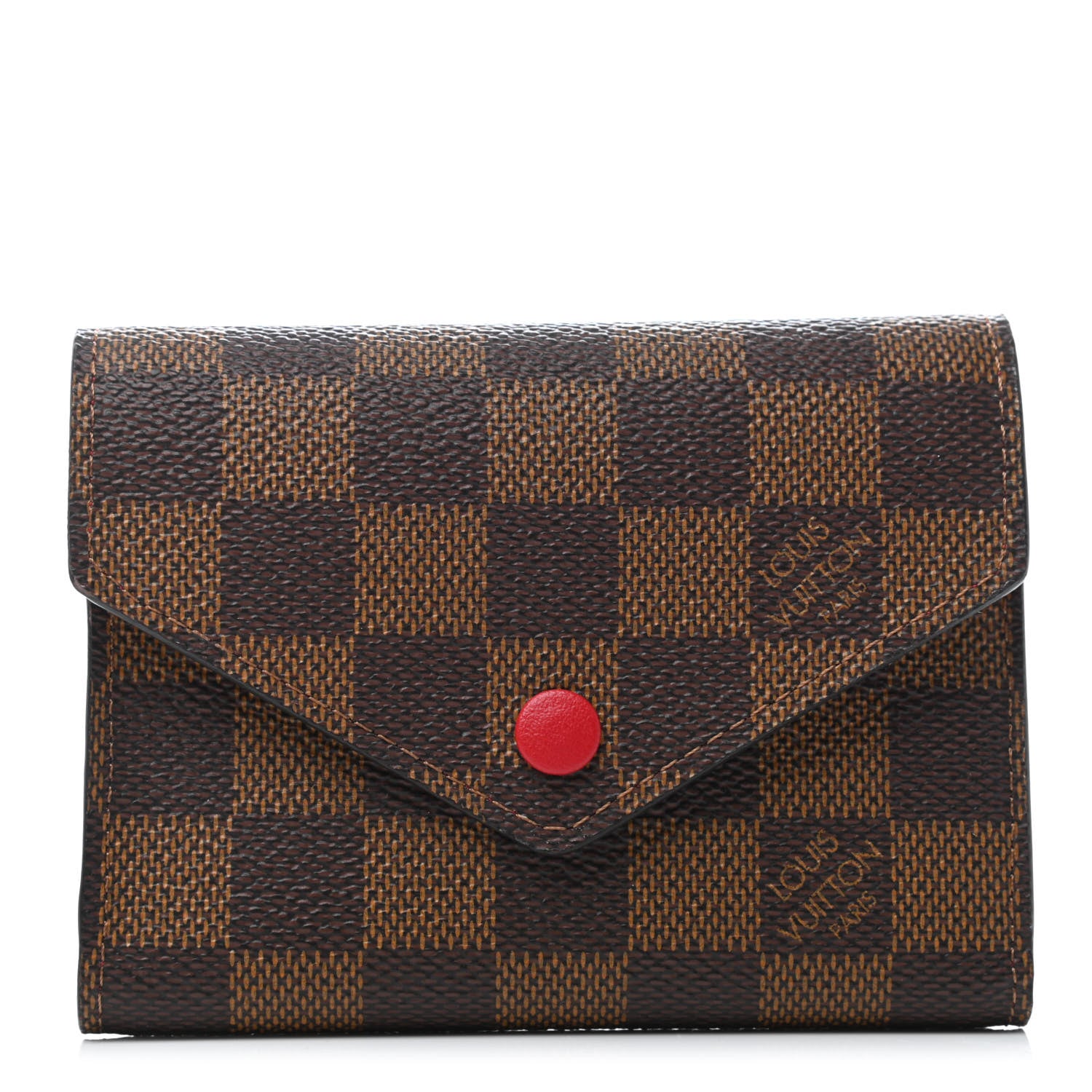 Louis Vuitton Damier Ebene Victorine Wallet Cherry 1 of 4
