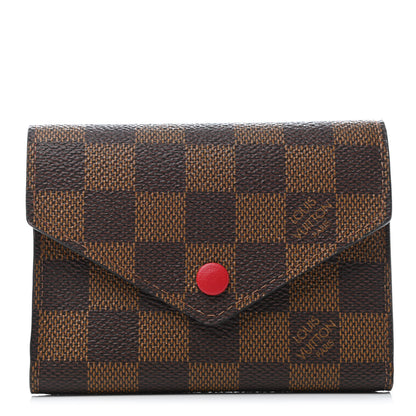 Louis Vuitton Damier Ebene Victorine Wallet Cherry 1 of 4