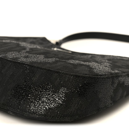 Prada Broccato Cleo Shoulder Bag Black 10 of 10