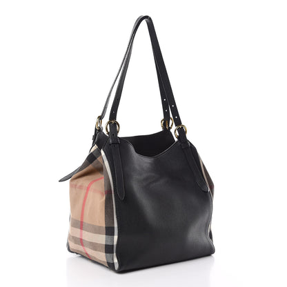 Burberry Grainy Calfskin House Check Small Canterbury Black 3 of 11