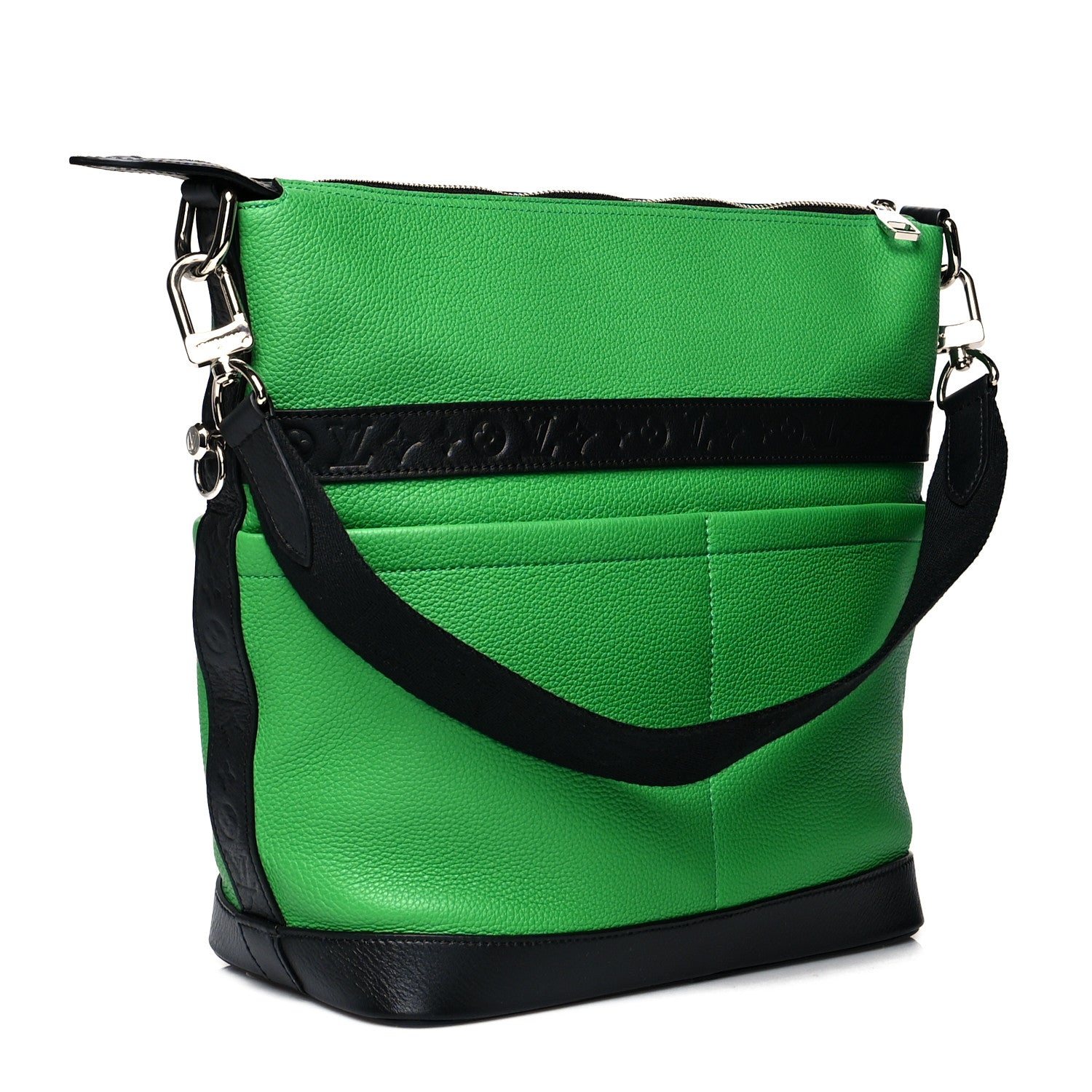 Louis Vuitton Calfskin Cruiser GM Green Black 2 of 8