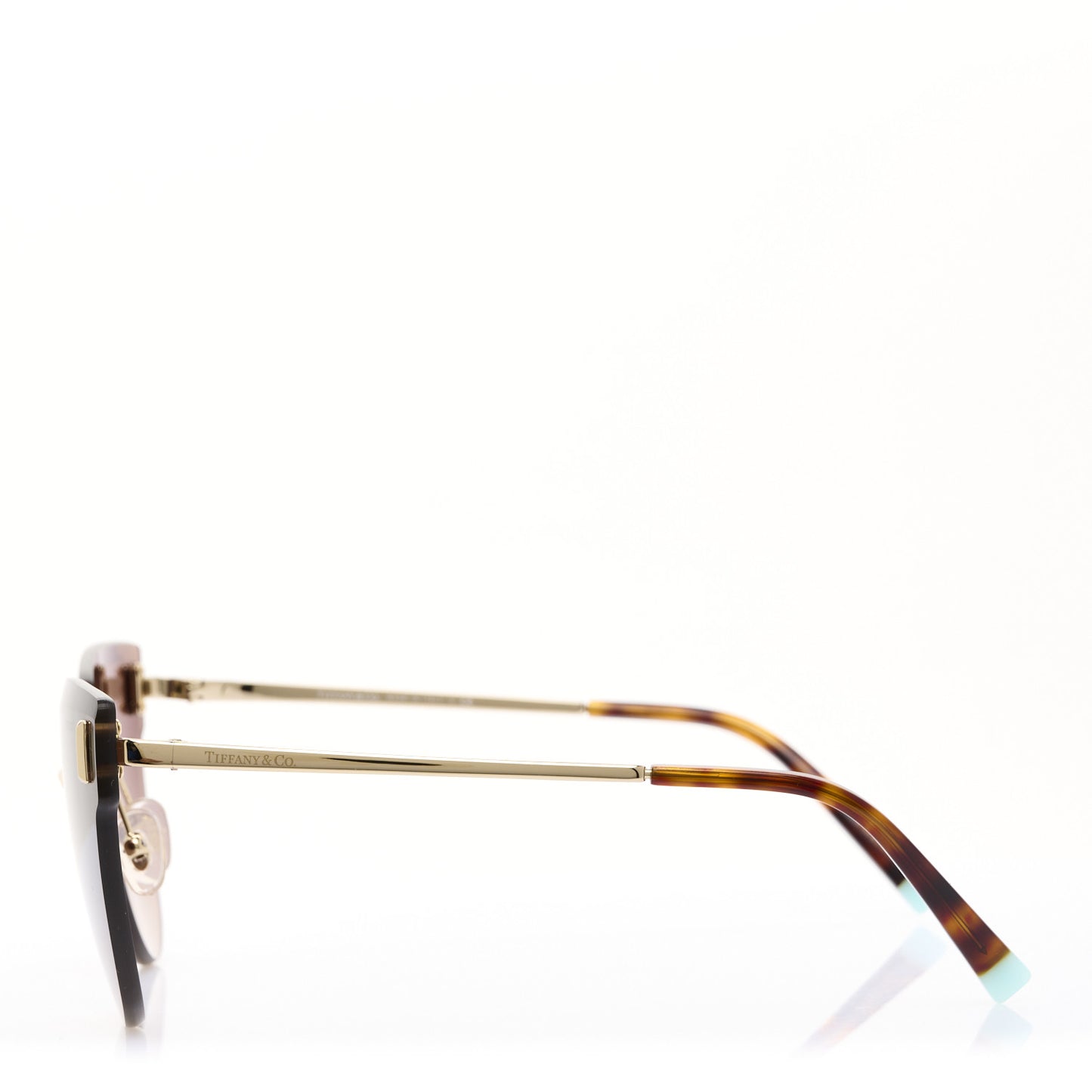 Acetate Metal TF3070 Cat Eye Sunglasses Havana Blue