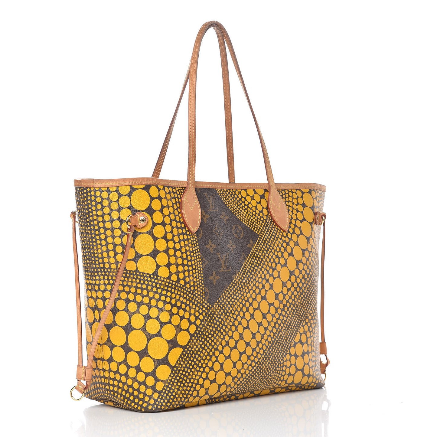 Monogram Kusama Waves Neverfull MM Yellow