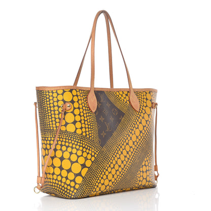 Louis Vuitton Monogram Kusama Waves Neverfull MM Yellow 3 of 19