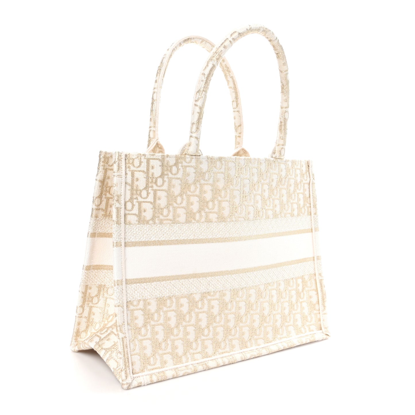 Oblique Medium Book Tote Gold Multicolor