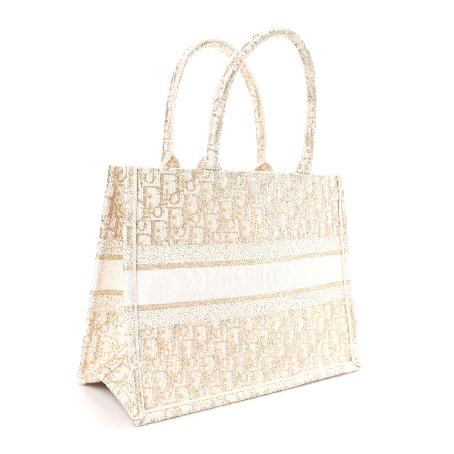 Christian Dior Oblique Medium Book Tote Gold Multicolor 3 of 10