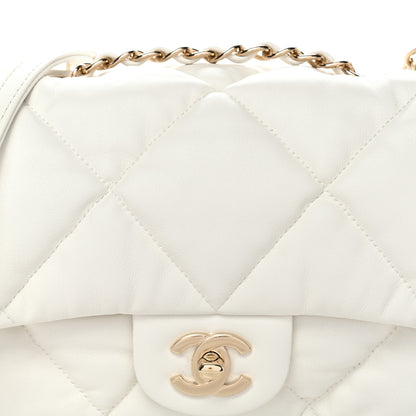 Chanel Calfskin Quilted Medium Bubbly Flap White 9 of 11