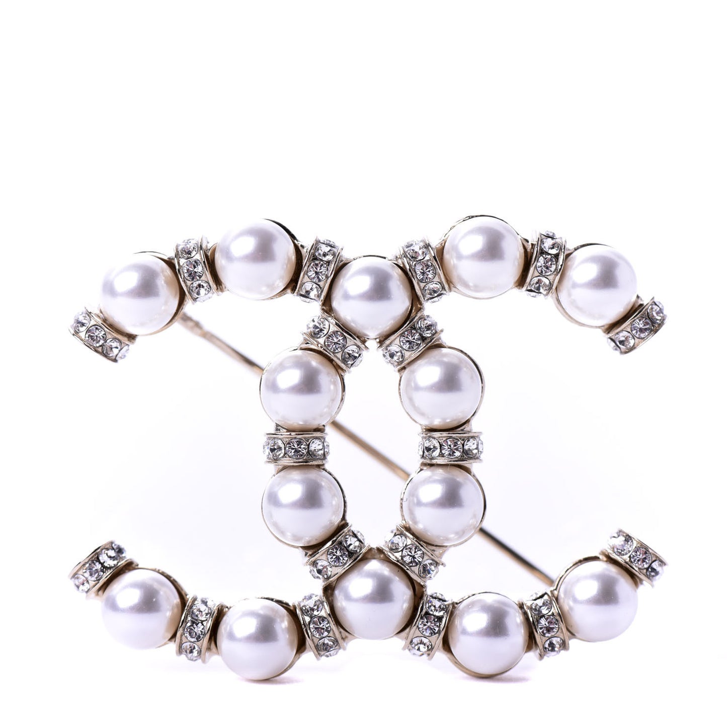 Pearl Crystal Nefertiti CC Brooch Gold