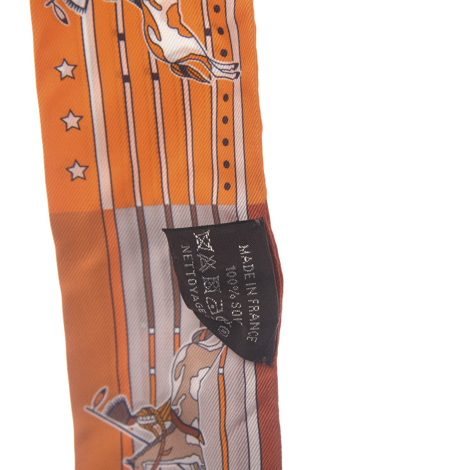 Hermes Silk Pani La Shar Pawnee Twilly Orange Mastic Brun 2 of 4