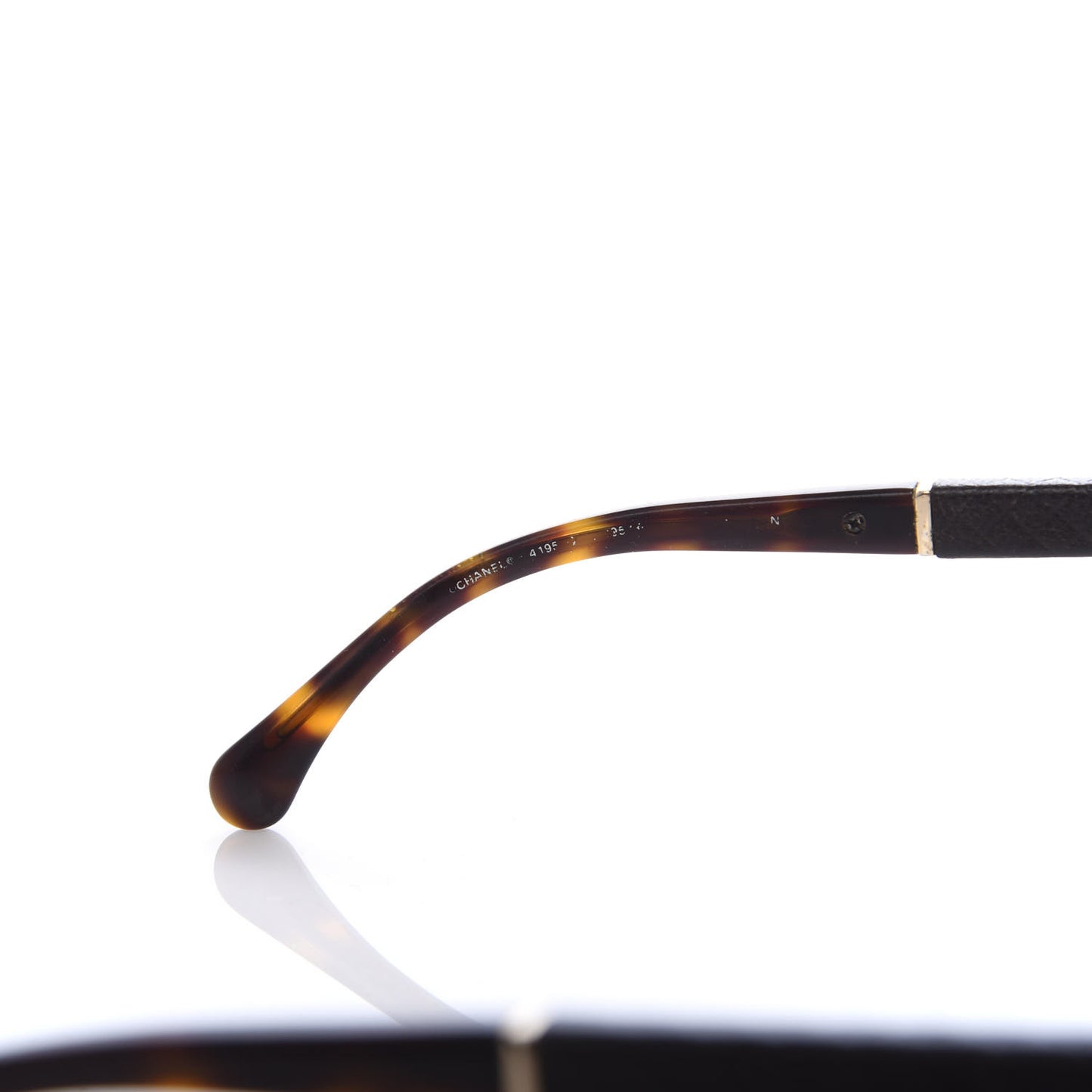 Lambskin Quilted CC Aviator Sunglasses 4195-Q Brown Gold