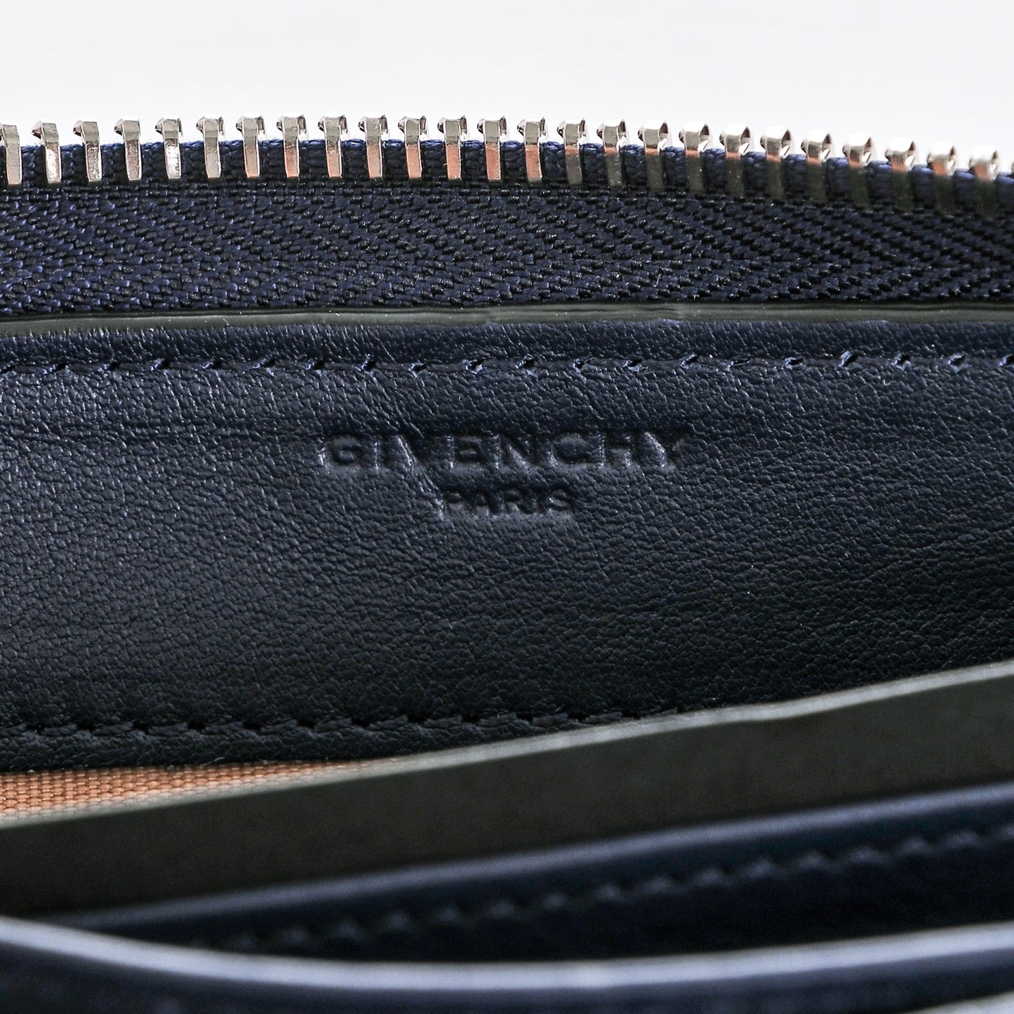 Sugar Goatskin Pandora Zip Around Wallet Night Blue