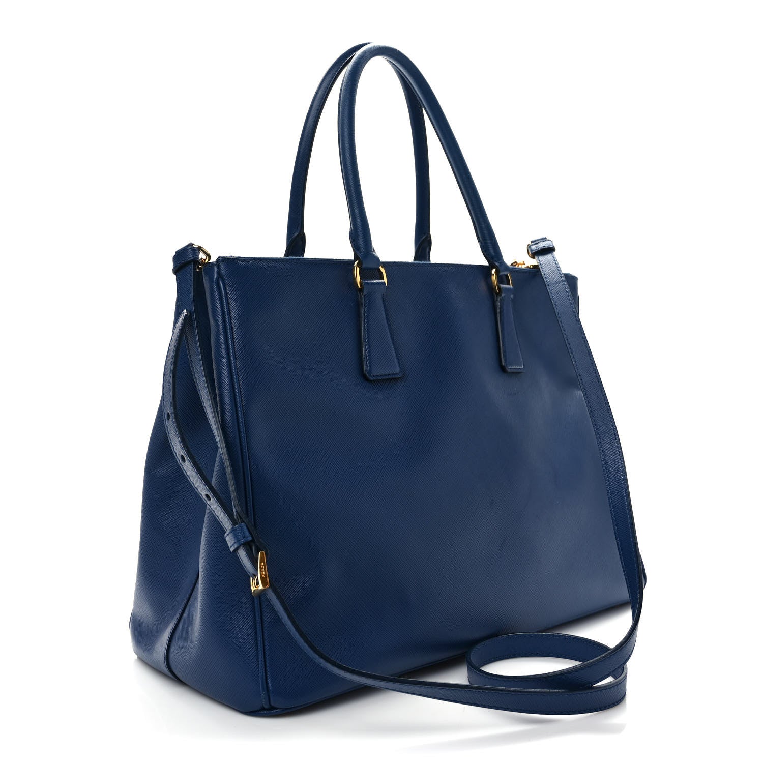 Prada Saffiano Medium Galleria Double Zip Tote Bluette 3 of 10