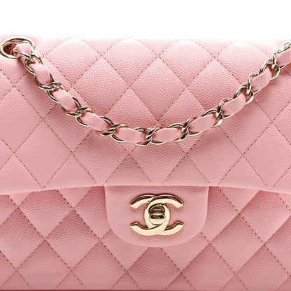 Chanel Caviar Quilted Small Double Flap Pink 8 of 10