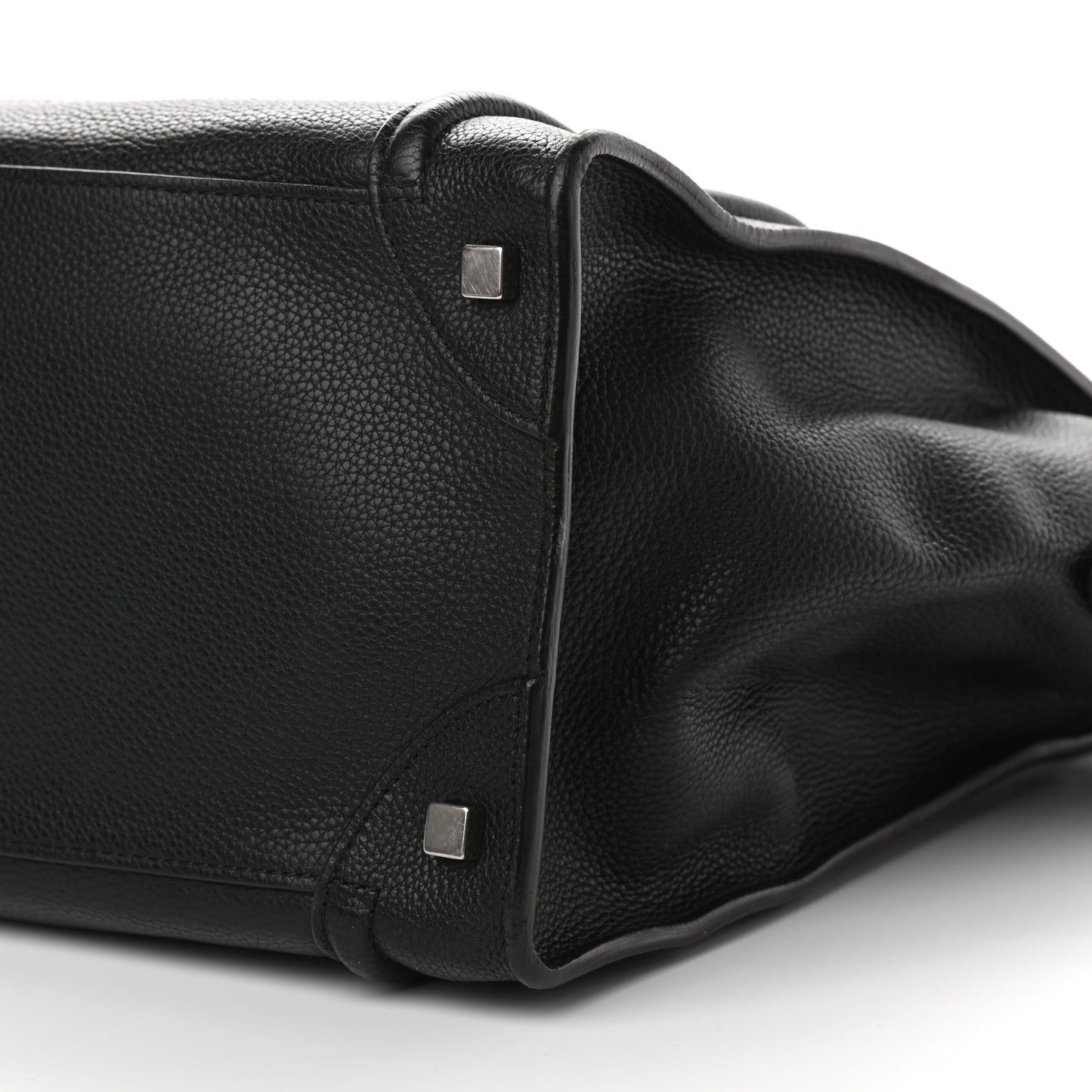 Drummed Calfskin Mini Luggage Black