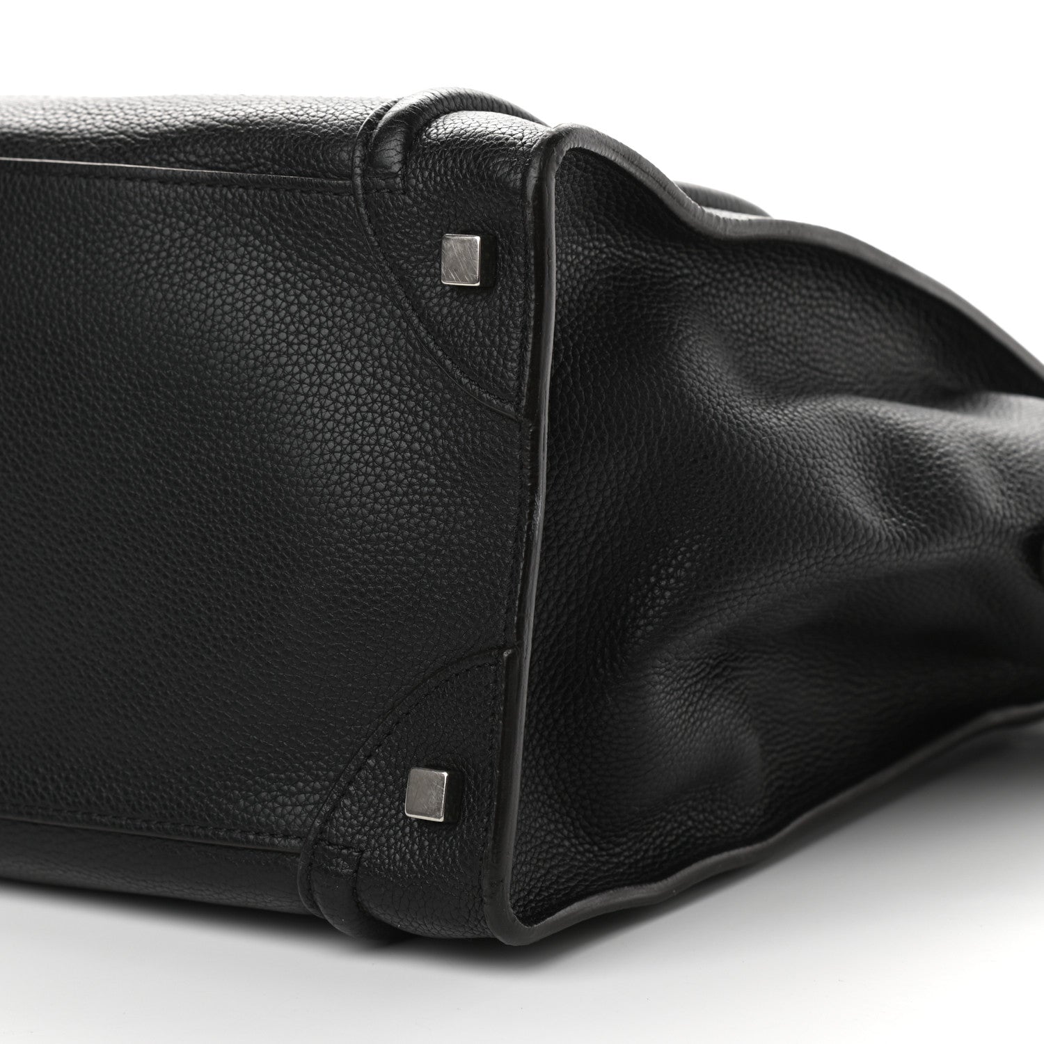 Celine Drummed Calfskin Mini Luggage Black 7 of 7