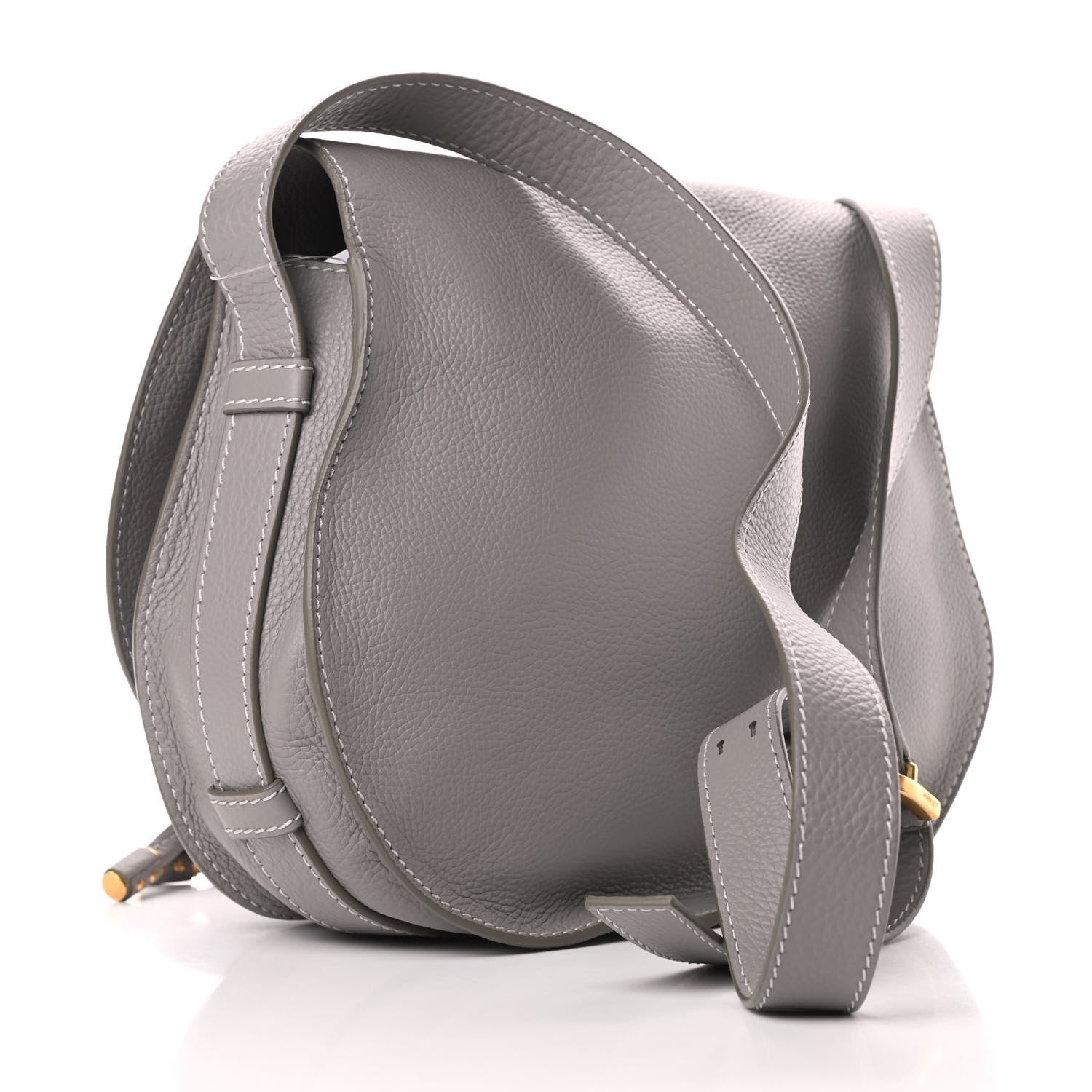 Chloe Calfskin Medium Marcie Round Crossbody Bag Cashmere Grey 3 of 12