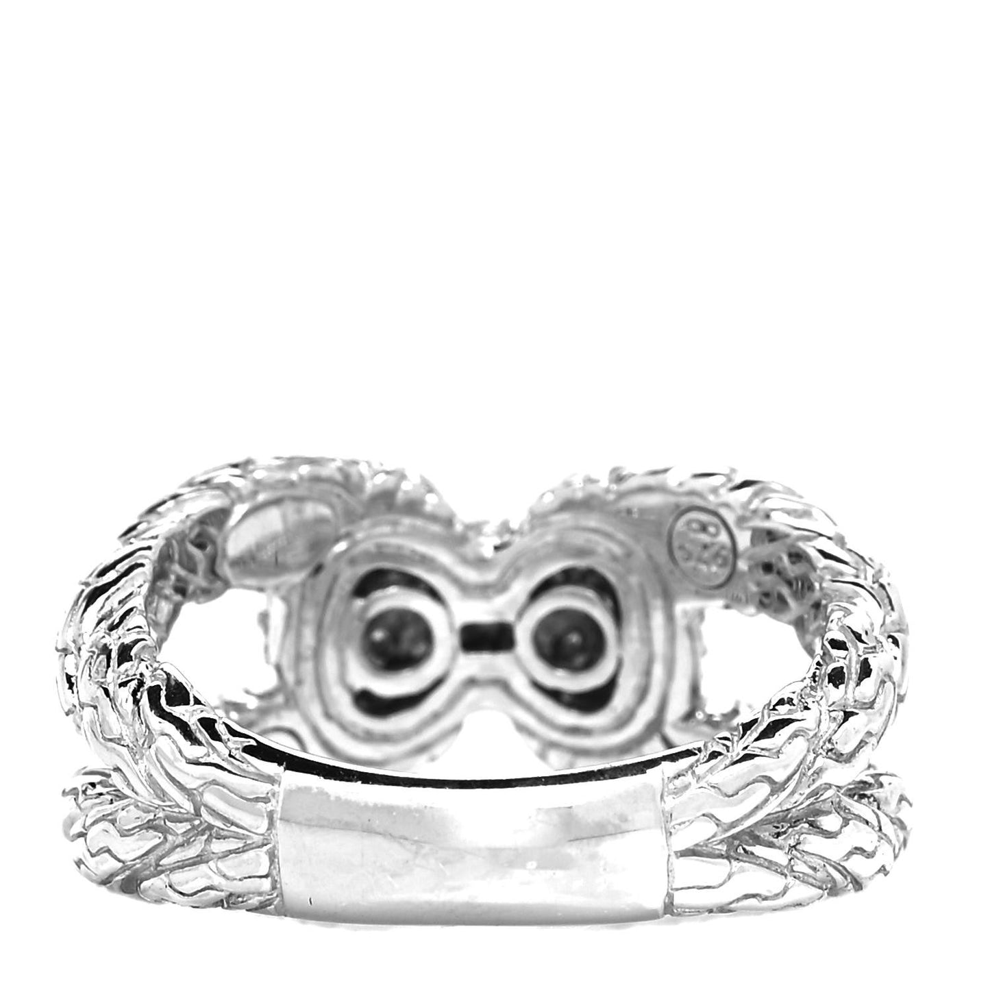 Sterling Silver Diamond Classic Chain Ring 54 7