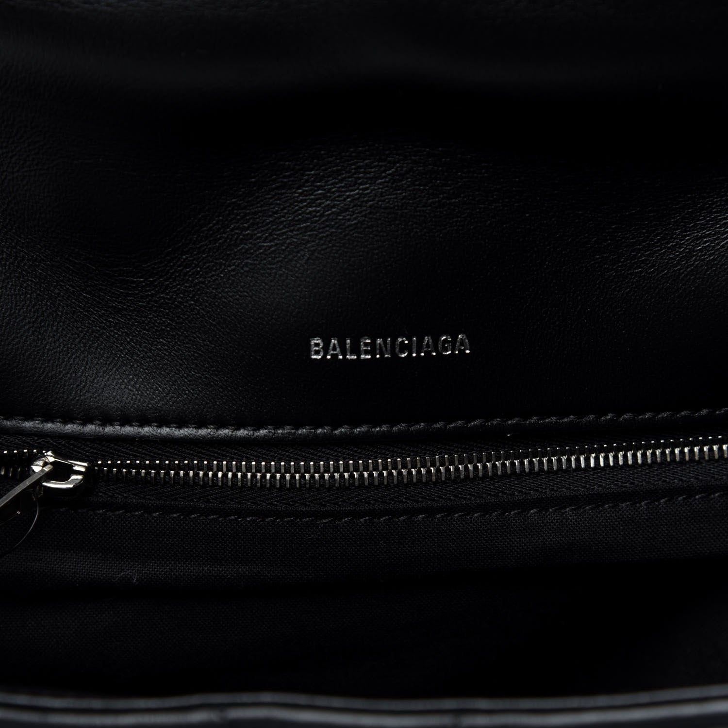 Balenciaga Nappa Calfskin Quilted Touch B Puffy Clutch Black 6 of 6
