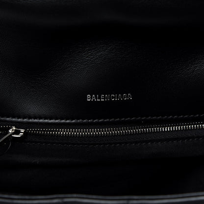 Balenciaga Nappa Calfskin Quilted Touch B Puffy Clutch Black 6 of 6