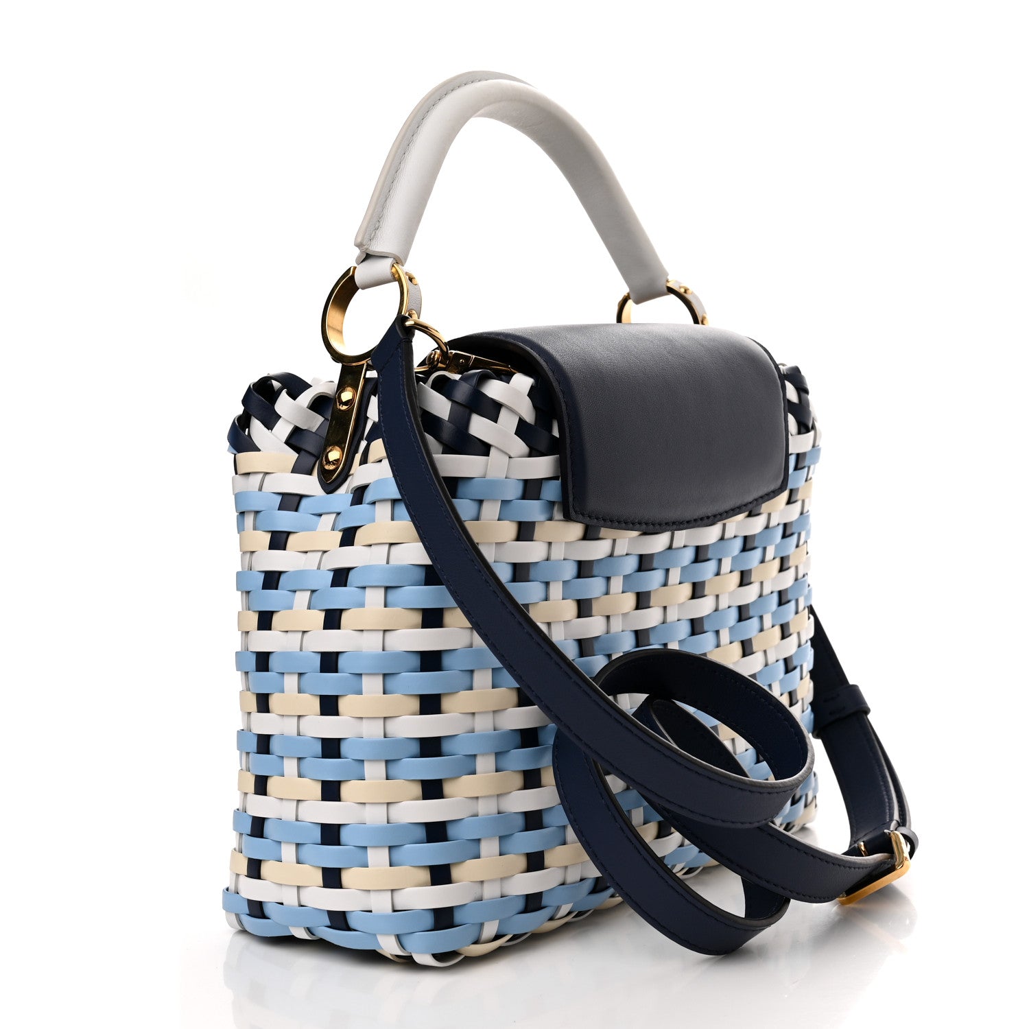 Louis Vuitton Taurillon Calfskin Guinguette Capucines BB Blue Indigo 3 of 10