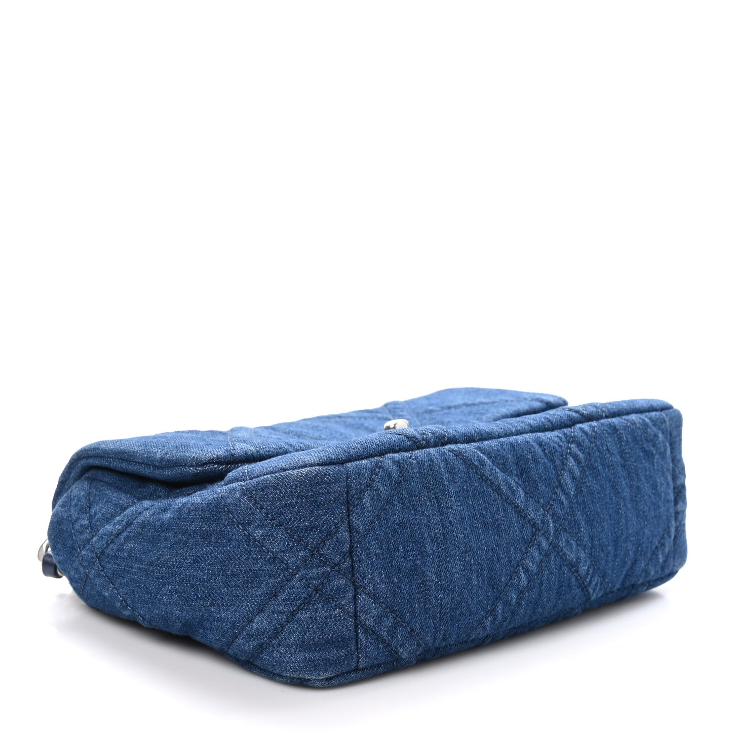 Denim Quilted Medium Chanel 19 Flap Blue