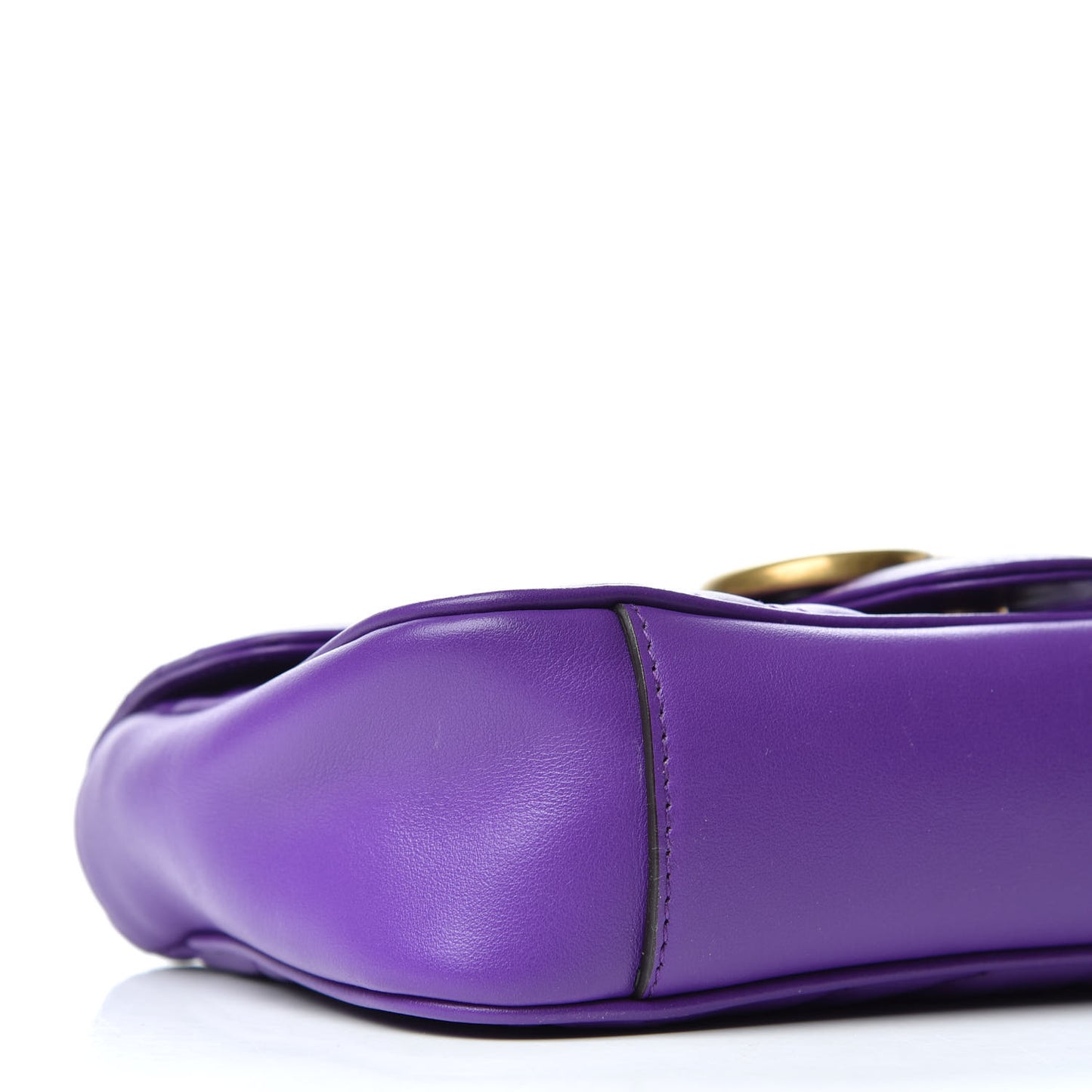 Calfskin Matelasse Mini GG Marmont Shoulder Bag Shine Purple