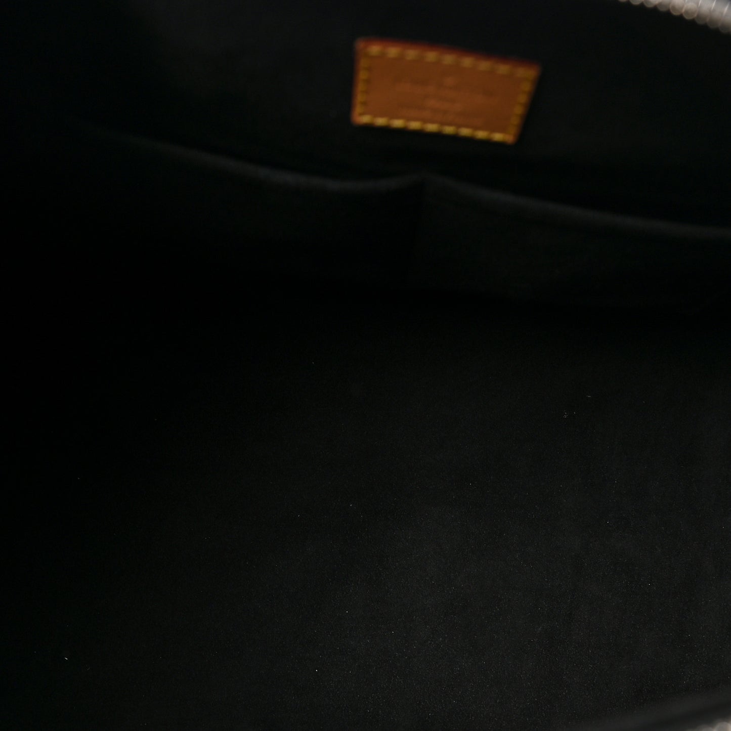Calfskin Spaceship Embossed Speedy 40 Black